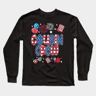 Cousin Crew 4th of July Patriotic American Family Matching Long Sleeve T-Shirt